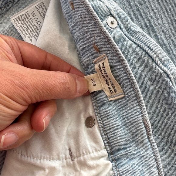 Madewell The Perfect Vintage Wide Crop Jean - Light Blue - Picture 3 of 3
